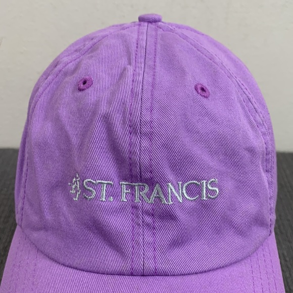 St. Francis Baseball Hat Womens OSFA Purple Adjustable Strapback Cap - Picture 3 of 15